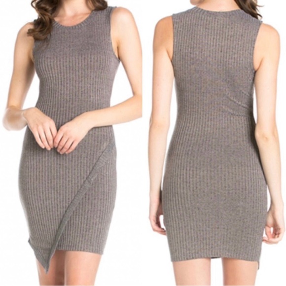 Gray Bodycon Dress - Picture 2 of 5